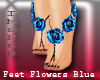 !69! Feet Flowers Blue