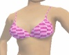 Pink Check Bikini Top