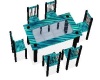 Blue Zebra Table
