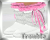 T! White Pink Furr Boots