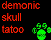 demonic skull tatoo