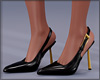 $ Patent Slingback BLACK