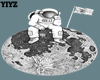 Cutout astronaut-planet