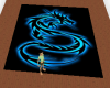 neon blue dragon rug