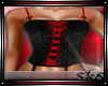 Charm Bodice- blk/red