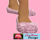 Pink lace slippers