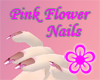 Pink Flower Nails