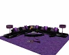 BLK AND PURPLE COUCH SET