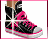 Hot Pink/Black Converse