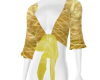 Gold sexy Blouse,Bow