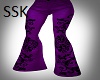 Purple Designed Pants