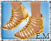E.M - gold sandals -