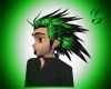 black/green hair