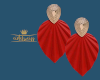 e_red leaf drop earring