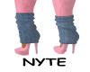 Denim & Pink Knit Heels