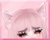 ℓ cat ears white pink