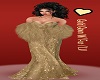 LV /Gold Gown W/Fur