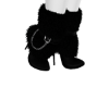 Santa Black Fur Boots