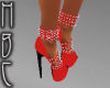 HBC Red Spiked Platforms
