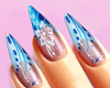 🤍 Blue Beach Nails