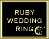 RUBY WEDDING RING
