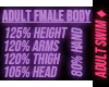 ♦. 125 Adult F Scalers