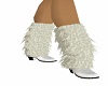 white furry snow boots