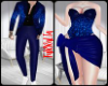 Glitter dark blue suit M