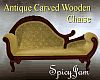 Antq Carvd Wood Chaise T