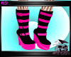 Pink Goth rave boots