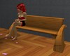 Wood Bench with cuddle