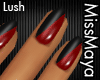 [M] Lush Red-Blk Nail