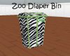 Zebra Diaper Bin