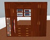 Brown wood closet