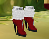 Cute Red Boots w/white