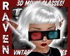 BLACK 3D MOVIE GLASSES!