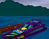 purple speedboat