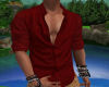 Open Shirt Drk Red