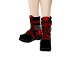 Blk/red boots W skull