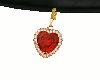 Ruby heart collar