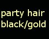 Party Hair black/gold
