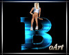 Blue Letter B with pose