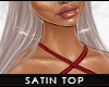 - satin top . red -