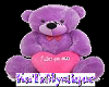 Purple Bear W Pink Heart