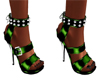 Spiked Green Heels