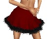 BLACK FUR/ RED SKIRT