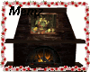 Dark Stone Fireplace