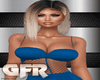 blue fishnet dress
