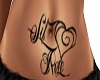 Rose & Sil Belly Tattoo