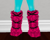 Fur Leg Warmers Pink